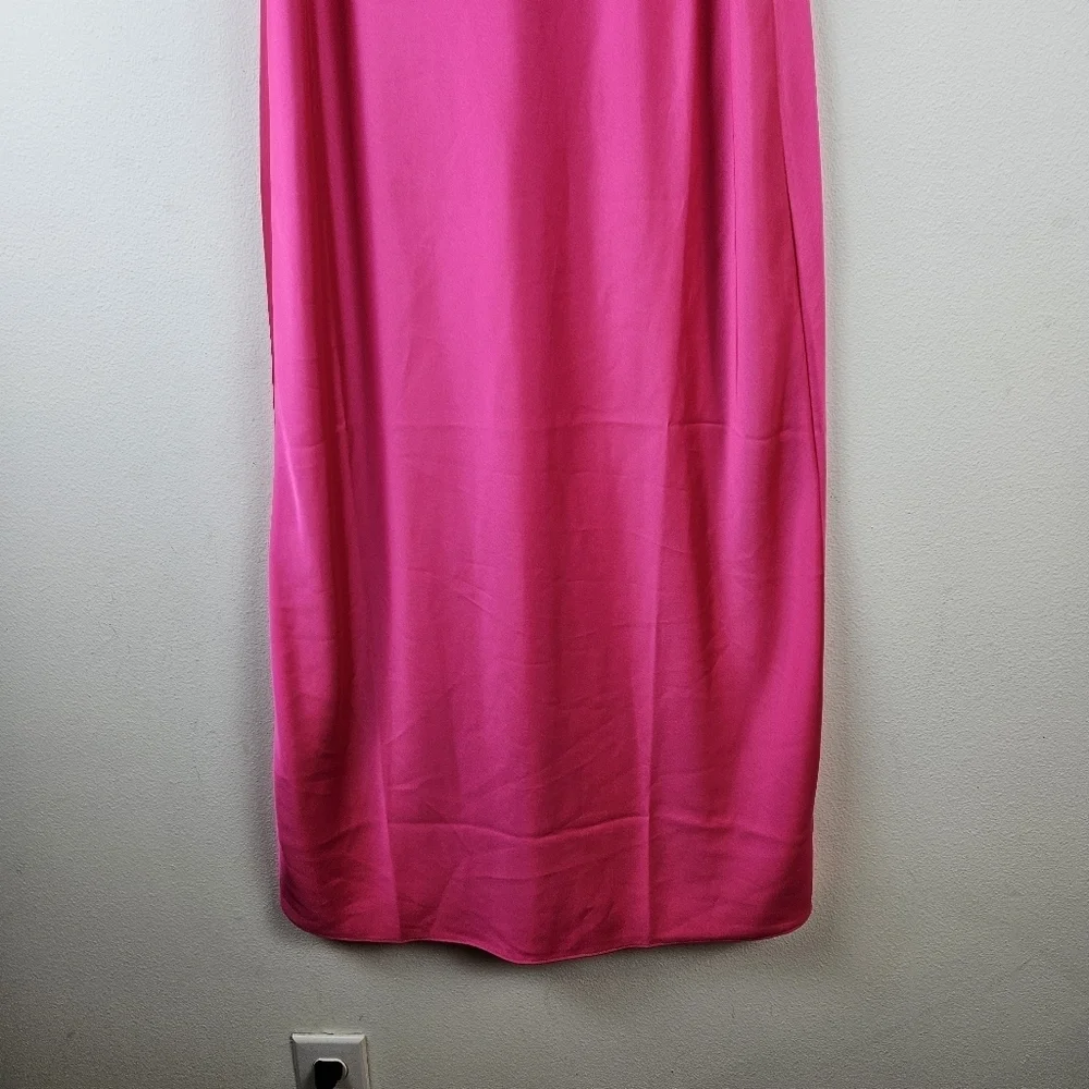 J. CREW NEON FUCHSIA LUSTER CHARMEUSE GWYNETH SLIP DRESS SZ 4 NWT